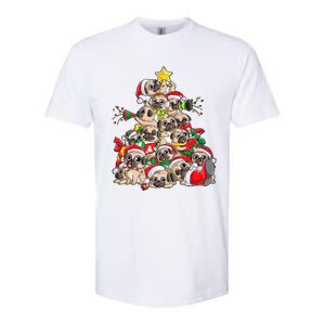 Pug Christmas Tree Dog Santa Xmas Merry Dogmas Softstyle CVC T-Shirt