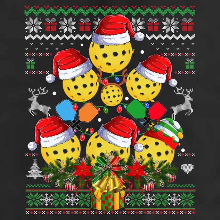 Pickleball Christmas Tree Ugly Sweater Santa Paddle Ball Gift 11oz C Handle Ceramic Mug