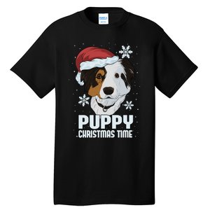 Puppy Christmas Time Tall T-Shirt