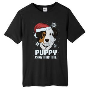 Puppy Christmas Time Tall Fusion ChromaSoft Performance T-Shirt