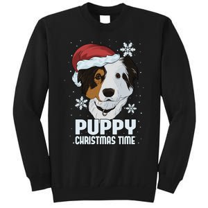 Puppy Christmas Time Tall Sweatshirt