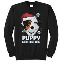 Puppy Christmas Time Tall Sweatshirt