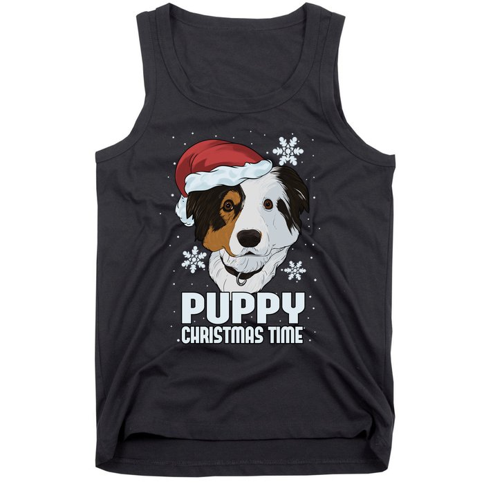 Puppy Christmas Time Tank Top