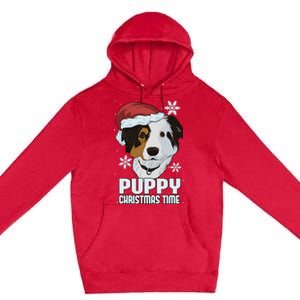 Puppy Christmas Time Premium Pullover Hoodie