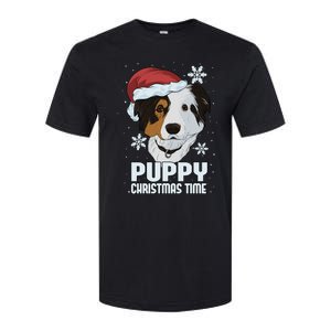 Puppy Christmas Time Softstyle CVC T-Shirt