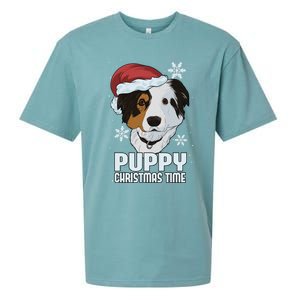 Puppy Christmas Time Sueded Cloud Jersey T-Shirt