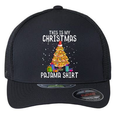 Pizza Christmas Tree Shirt Pizza Lover Gift Xmas Flexfit Unipanel Trucker Cap