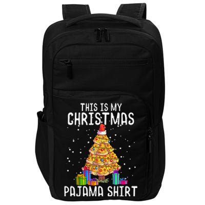 Pizza Christmas Tree Shirt Pizza Lover Gift Xmas Impact Tech Backpack