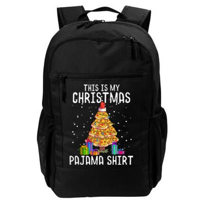 Pizza Christmas Tree Shirt Pizza Lover Gift Xmas Daily Commute Backpack