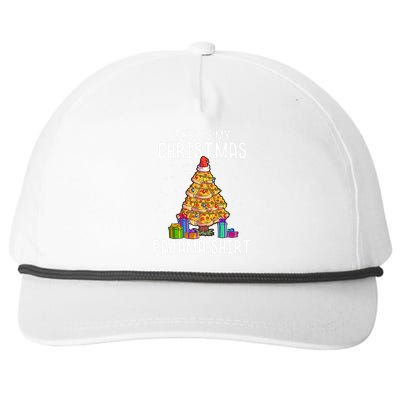 Pizza Christmas Tree Shirt Pizza Lover Gift Xmas Snapback Five-Panel Rope Hat