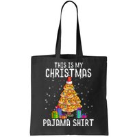 Pizza Christmas Tree Shirt Pizza Lover Gift Xmas Tote Bag