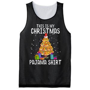 Pizza Christmas Tree Shirt Pizza Lover Gift Xmas Mesh Reversible Basketball Jersey Tank