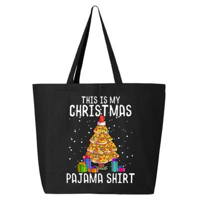 Pizza Christmas Tree Shirt Pizza Lover Gift Xmas 25L Jumbo Tote