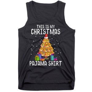 Pizza Christmas Tree Shirt Pizza Lover Gift Xmas Tank Top