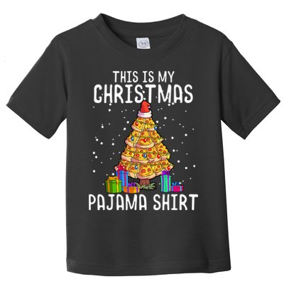 Pizza Christmas Tree Shirt Pizza Lover Gift Xmas Toddler T-Shirt