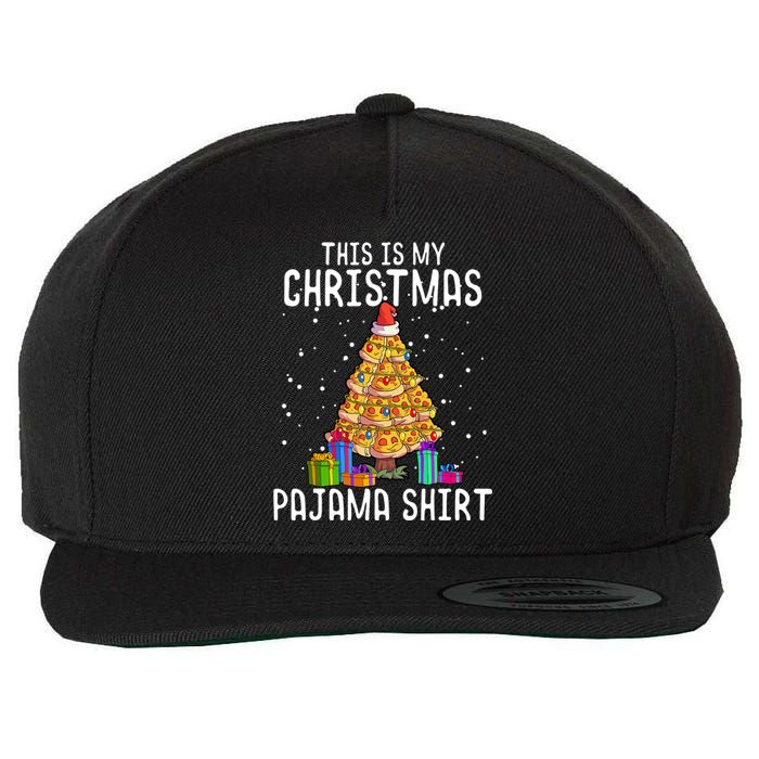 Pizza Christmas Tree Shirt Pizza Lover Gift Xmas Wool Snapback Cap