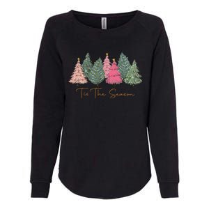 Pink Christmas Tree Christmas Womens California Wash Sweatshirt