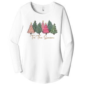 Pink Christmas Tree Christmas Women's Perfect Tri Tunic Long Sleeve Shirt