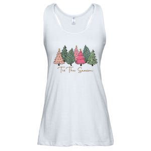 Pink Christmas Tree Christmas Ladies Essential Flowy Tank