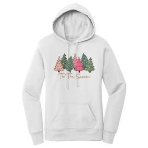 Pink Christmas Tree Christmas Women's Pullover Hoodie