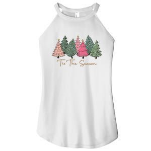 Pink Christmas Tree Christmas Women's Perfect Tri Rocker Tank