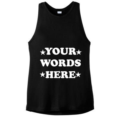 Personalized Custom Text Cute Retro Groovy Font Ladies PosiCharge Tri-Blend Wicking Tank