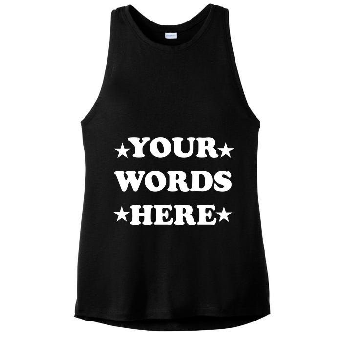 Personalized Custom Text Cute Retro Groovy Font Ladies PosiCharge Tri-Blend Wicking Tank
