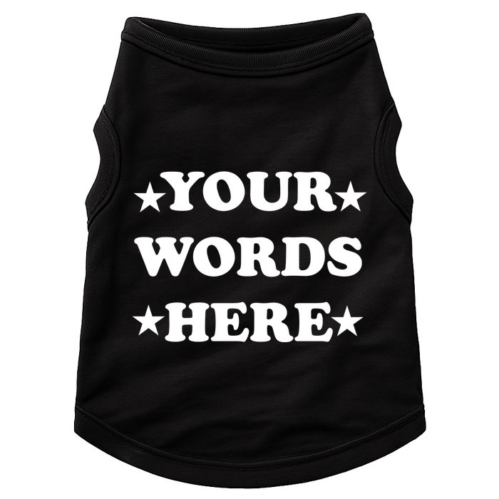 Personalized Custom Text Cute Retro Groovy Font Doggie Tank