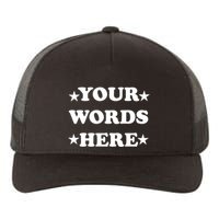 Personalized Custom Text Cute Retro Groovy Font Yupoong Adult 5-Panel Trucker Hat