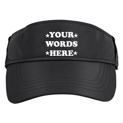 Personalized Custom Text Cute Retro Groovy Font Adult Drive Performance Visor