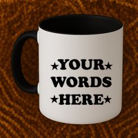 Personalized Custom Text Cute Retro Groovy Font Mug