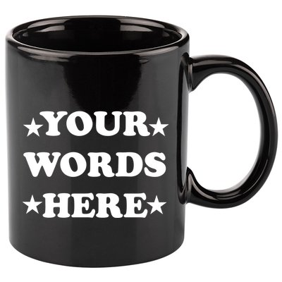 Personalized Custom Text Cute Retro Groovy Font 11oz C Handle Ceramic Mug