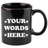Personalized Custom Text Cute Retro Groovy Font 11oz C Handle Ceramic Mug