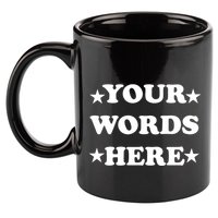 Personalized Custom Text Cute Retro Groovy Font 11oz C Handle Ceramic Mug