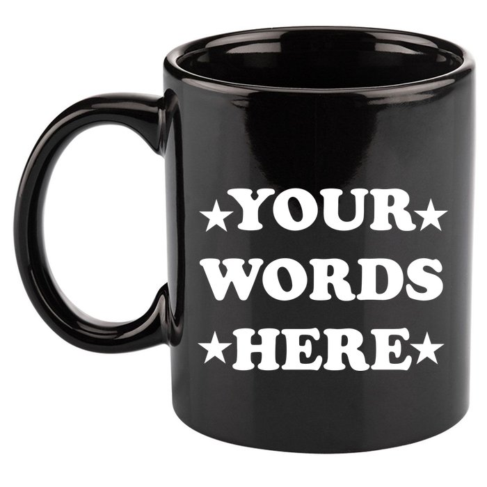 Personalized Custom Text Cute Retro Groovy Font 11oz C Handle Ceramic Mug
