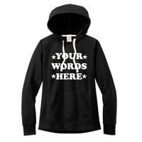 Personalized Custom Text Cute Retro Groovy Font Women's Fleece Hoodie
