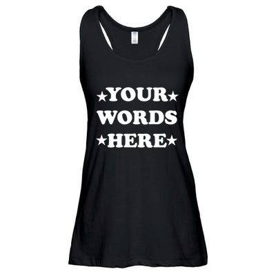 Personalized Custom Text Cute Retro Groovy Font Ladies Essential Flowy Tank