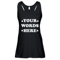 Personalized Custom Text Cute Retro Groovy Font Ladies Essential Flowy Tank