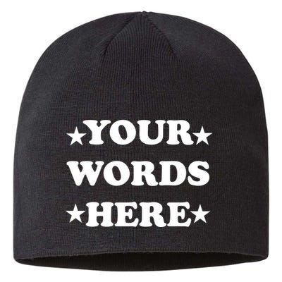 Personalized Custom Text Cute Retro Groovy Font Sustainable Beanie