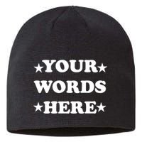 Personalized Custom Text Cute Retro Groovy Font Sustainable Beanie