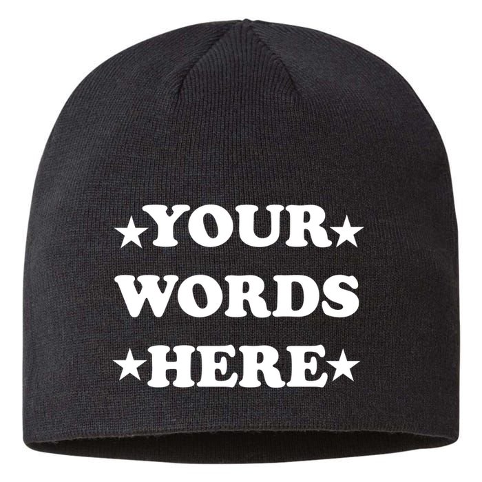 Personalized Custom Text Cute Retro Groovy Font Sustainable Beanie