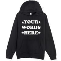 Personalized Custom Text Cute Retro Groovy Font Premium Pullover Hoodie