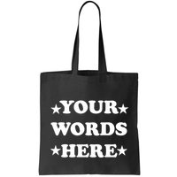 Personalized Custom Text Cute Retro Groovy Font Bag