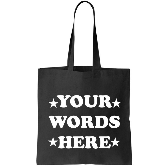 Personalized Custom Text Cute Retro Groovy Font Bag