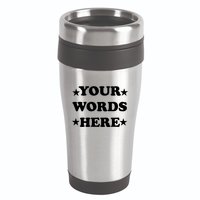 Personalized Custom Text Cute Retro Groovy Font 16oz Travel Tumbler