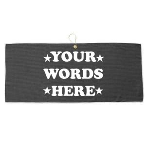 Personalized Custom Text Cute Retro Groovy Font Large Microfiber Waffle Golf Towel