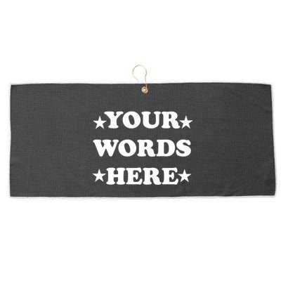 Personalized Custom Text Cute Retro Groovy Font Large Microfiber Waffle Golf Towel