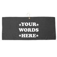 Personalized Custom Text Cute Retro Groovy Font Large Microfiber Waffle Golf Towel