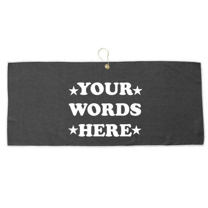 Personalized Custom Text Cute Retro Groovy Font Large Microfiber Waffle Golf Towel