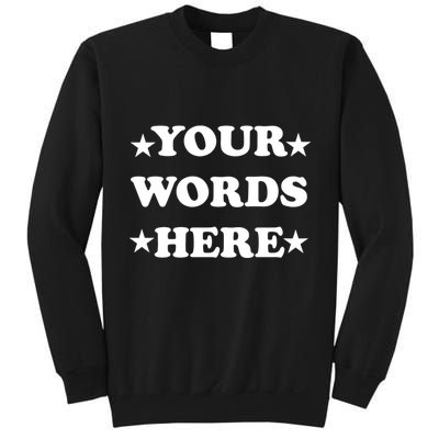 Personalized Custom Text Cute Retro Groovy Font Tall Sweatshirt